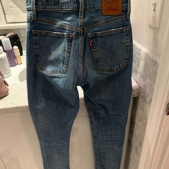 Levi's 501 S BUTTON YOUR FLY SKINNY WOMEN'S JEANS - Picture 5 of 9